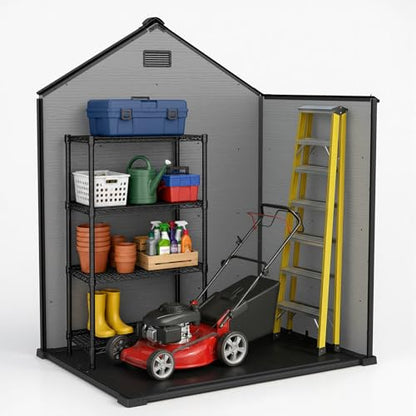 Outdoor Storage Shed 6x4.4 FT with Floor