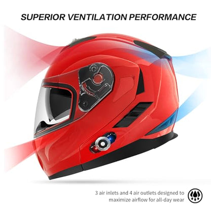 Motorcycle Helmet Bluetooth 5.0 Integrated New EPS FreedConn BM2