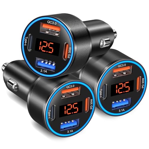 3 Pack USB C Car Charger (3 Count)