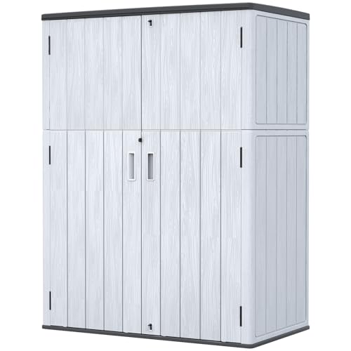 57 Cu.ft Outdoor Storage Cabinet with One Tool Kit