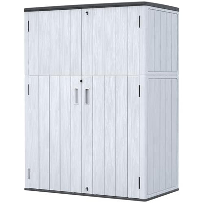 57 Cu.ft Outdoor Storage Cabinet with One Tool Kit