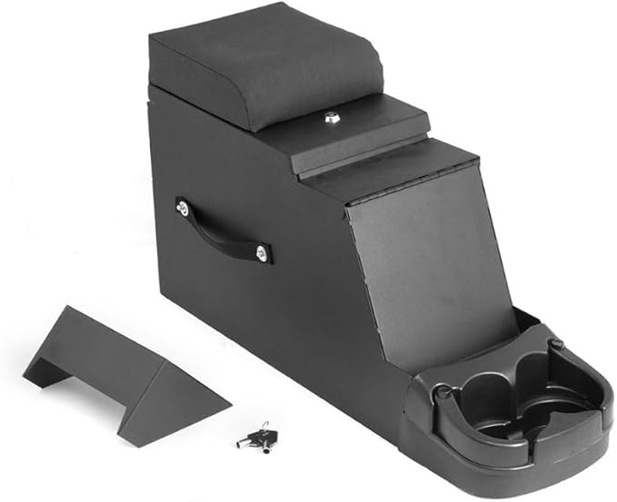 Rugged Ridge Center Console for Jeep CJ/Wrangler YJ | Vinyl, Black | 13104.01 | Fits 1976-1995 Jeep CJ & Wrangler YJ