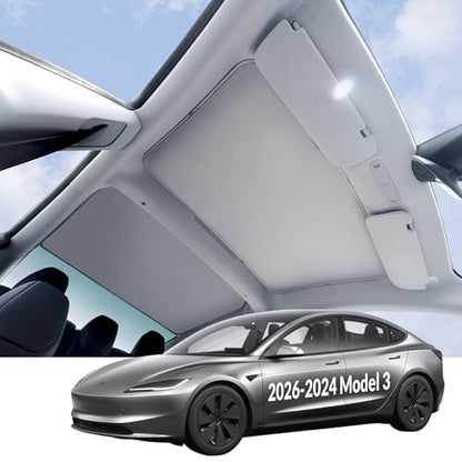 Roof Sunshade for Tesla Model 3 Highland 2026 (4 Count)