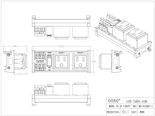 DIN Rail Mount AC 120V NEMA 5