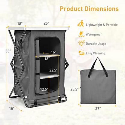 Folding Camping Storage Cabinet