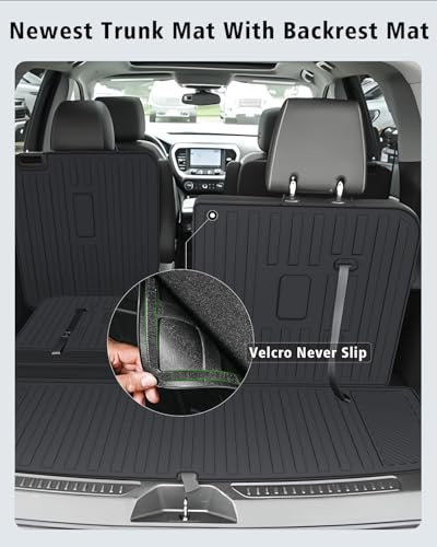 Floor Mats & Cargo Liner & Backrest Mat for GMC Acadia 6 Seats 2017