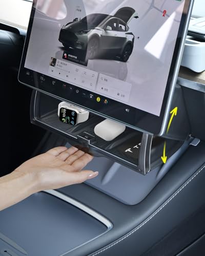 Hidden Under Screen Storage for Tesla Model Y Model 3 Accessories 2020