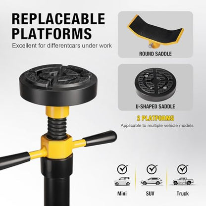 3 4 Ton Underhoist Support Stand with Two Wheels