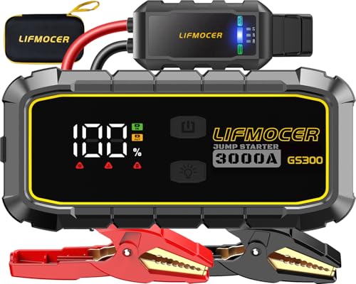 GS300 3000A Car Jump Starter for Up to 10.0L Gas & 8.0L Diesel Engines