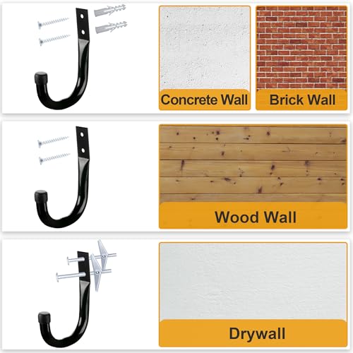 Metal Wall Hooks for Hanging Heavy Duty (6 Count)