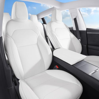 2024 Tesla Model 3 Highland Upgraded Car Seat Covers Nappa Leather Car Interior Airbag Compatible Cushion Cover Full Set Custom Fit Model 3 (9 Count)