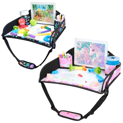 2PCS Kids Travel Tray for Toddler Car Seat (2 Count)