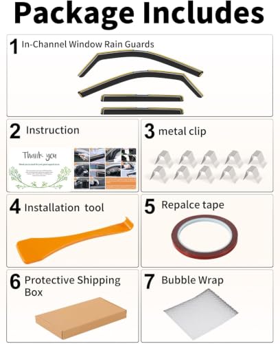 in Channel Window Visors Rain Guards for Subaru Forester 2025 2026 (4 Count)