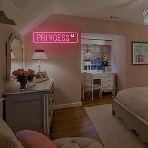 Pink Princess Street Neon Sign for Wall Decor