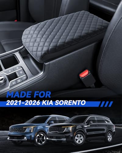 Armrest Cover for Kia Sorento 2026 2025 2024 2023 2022 2021 Accessories Center Console Middle Lid Pad Protector for Car Elbow Rest