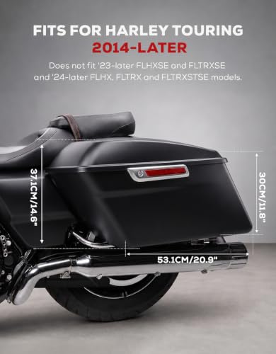 Motorcycle Saddlebags Hard Saddle Bags For Harley Touring 2014 (2 Count)