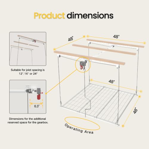 Overhead Garage Storage Rack for 10