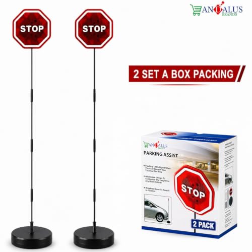 Flashing LED Stop Sign Garage Parking Assistant System (2 Count)
