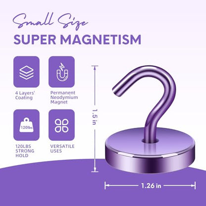 Magnetic Hooks Steel Tube Design for Cruise (10 Count)