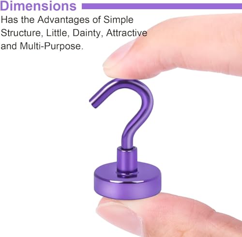 Magnetic Hooks 20pcs 30lbs Cruise Essentials 2026 Magnet Hook Purple (20 Count)