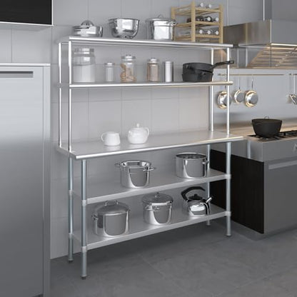 Stainless Steel Work Table with 2 Shelves