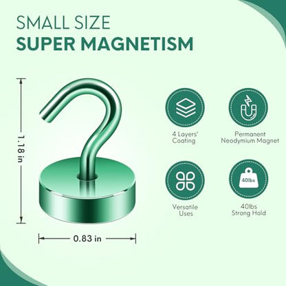 Magnetic Hooks Steel Tube Design for Cruise (10 Count)