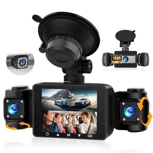 4 Channel 2.4 Inch 1080P Dash Cam Front and Rear Inside Left Right