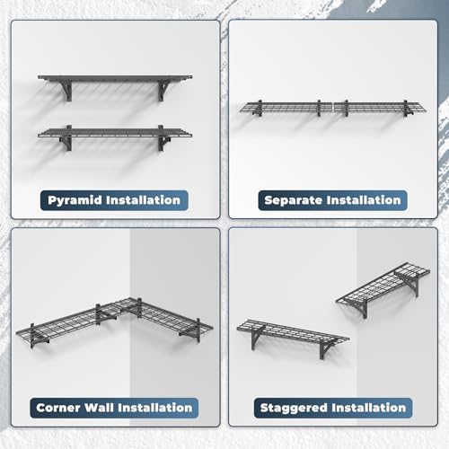 2 Pack Wall Mounted Garage Shelving