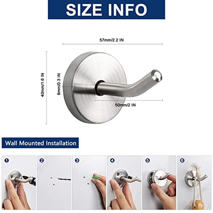 Coat Hooks Wall Mount Hooks for Hanging Hat Hurse Robe