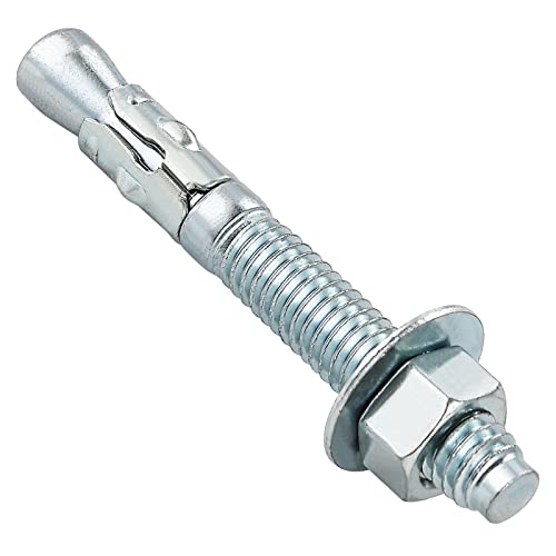 1/2x4-1/4 30Pcs Inch Standard Fasteners for Heavy-Duty Zinc Wedge Anchors for Cement and Concrete (30 Count)