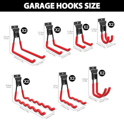 Slatwall Hooks 14 Pack Heavy Duty Multi Sizes (14 Count)
