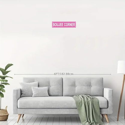 BOUJEE CORNER SPACE Metal Tin Street Sign Bar Cafe Garage Cave Home Room Wall Bathroom Farmhouse Garden Porch Patio Decor