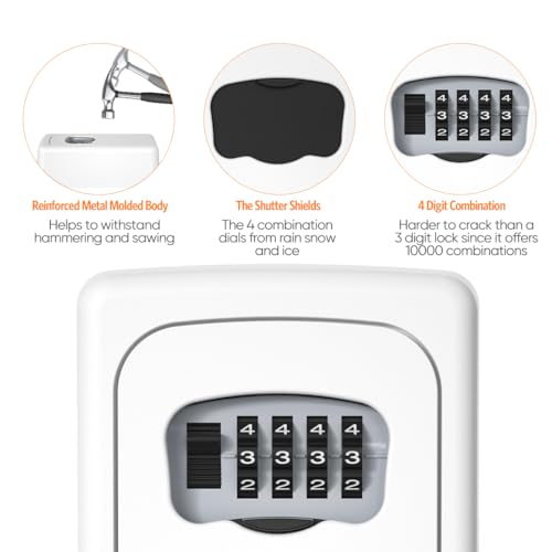 Key Lock Box Wall Mounted (2 Count)