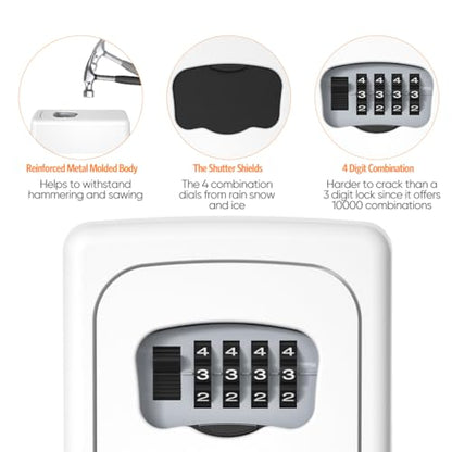 Key Lock Box Wall Mounted (2 Count)