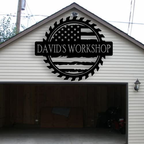 Personalized Papa's Workshop Metal Sign