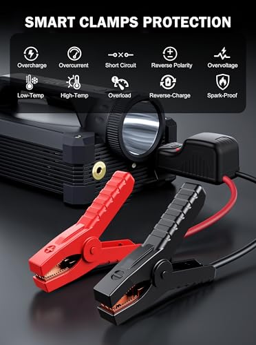 Qi04S 6000A Jump Starter with Air Compressor 150PSI