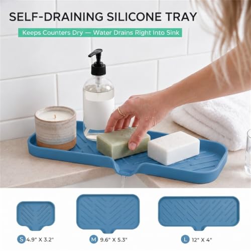 Silicone Soap Dish with Drain Spout