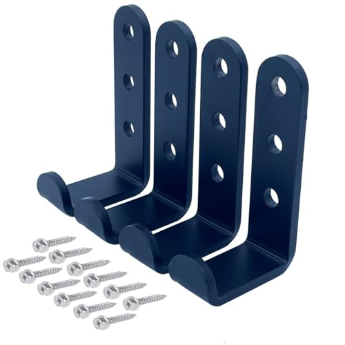 4 Pcs Heavy Duty Steel Wall J Hooks for Hanging (4 Count)