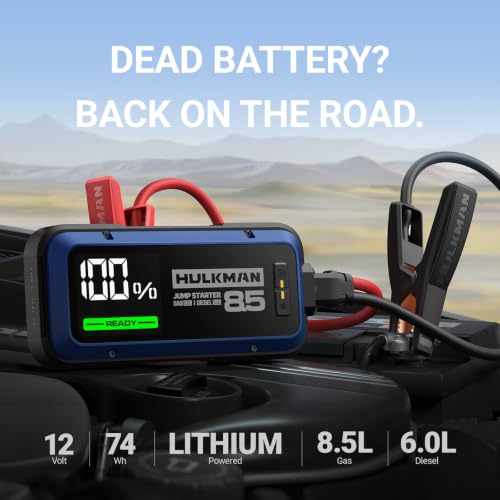 Alpha 85 2000A Smart Battery Jumper Starter Portable for 12V Vehicles