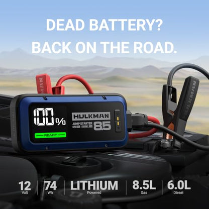 Alpha 85 2000A Smart Battery Jumper Starter Portable for 12V Vehicles