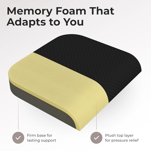 Extra Large Seat Cushion Stylish Plush Velvet Cover XL Memory Foam for Office Chair
