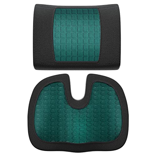 Comfortable Seat Cushion & Lumbar Support for Office Chairs (2 Count)