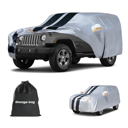 Multi Layer Car Cover Custom Fit for Jeep Wrangle 2 Door CJ YJ JK JL