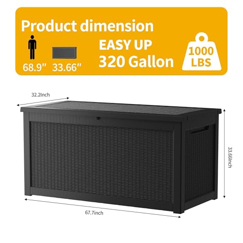 320 Gallon Lockable Resin Deck Box
