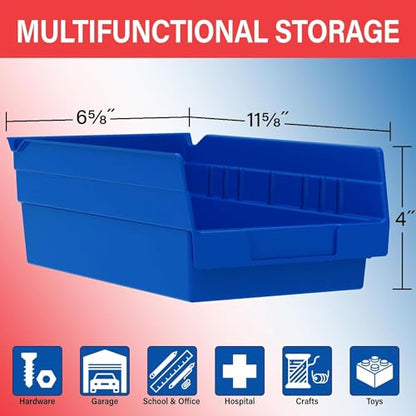 30130 Heavy Duty Plastic Shelf Bins (12 Count)