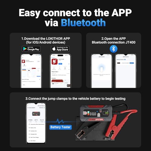 JT400 Jump Starter with Battery Tester