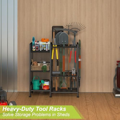 Garden Tool Organizer with Basket