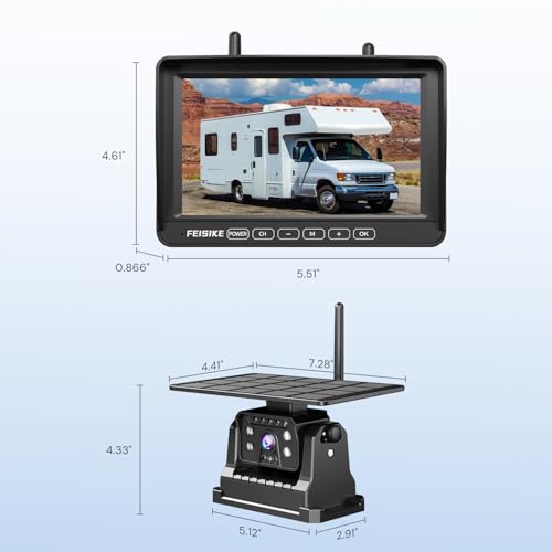 Dual Magnetic Solar Wireless Backup Camera (2 Count)