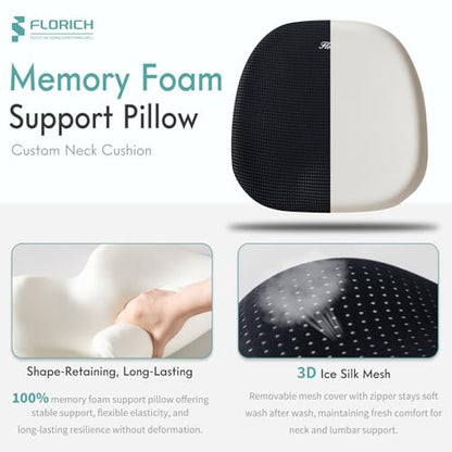 Car Seat Cushion and Lumbar Support Pillow for Office Chair Car