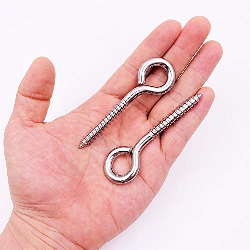 12 Pack 304 Stainless Steel Screw Eyes (12 Count)